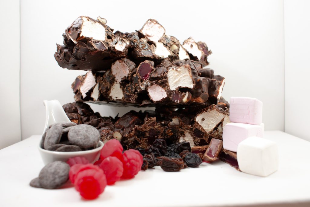 Dried Red Globe Grape Rocky Road - Slab